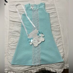 Bonnie Jean Dress with Bunny Purse. Size 10.